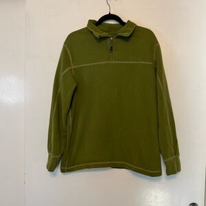Timberland Men's Quarter Zip Up Sweater in Olive